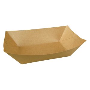TRAY-BROWN4- No 4 Brown Food Tray (500)-0