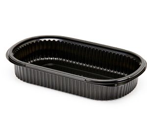 Small Black Plastic takeaway Tub