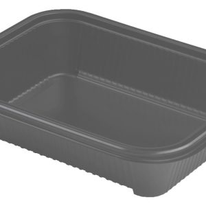 Plastic Black Takeaway Food Box for Curries or Hot Food