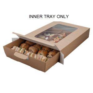 Inner tray cardboard separated cardboard food box with 3 compartments