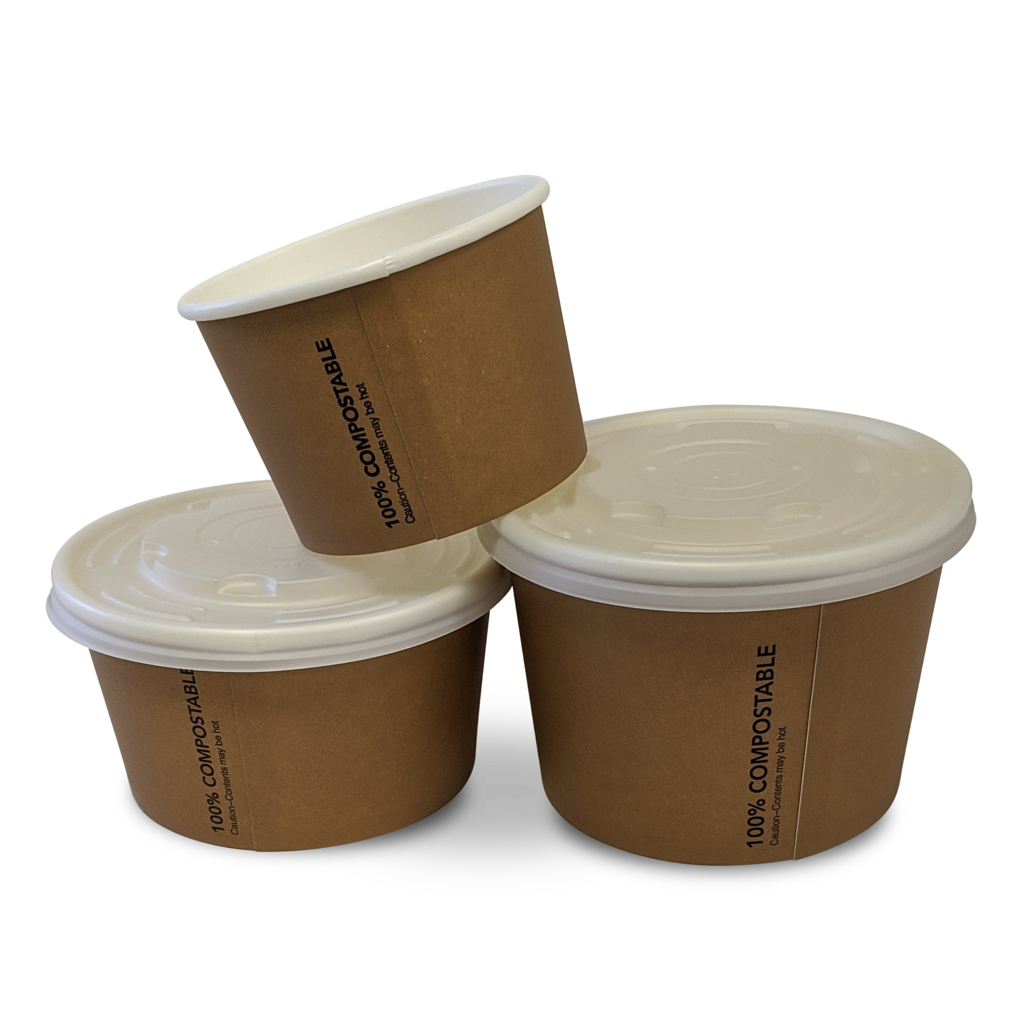 Brown 12oz Biodegradable Tubs