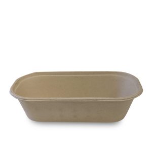 PM-OVAL1000- Pulp 100% Compostable Oval Tray 1000ml (300)