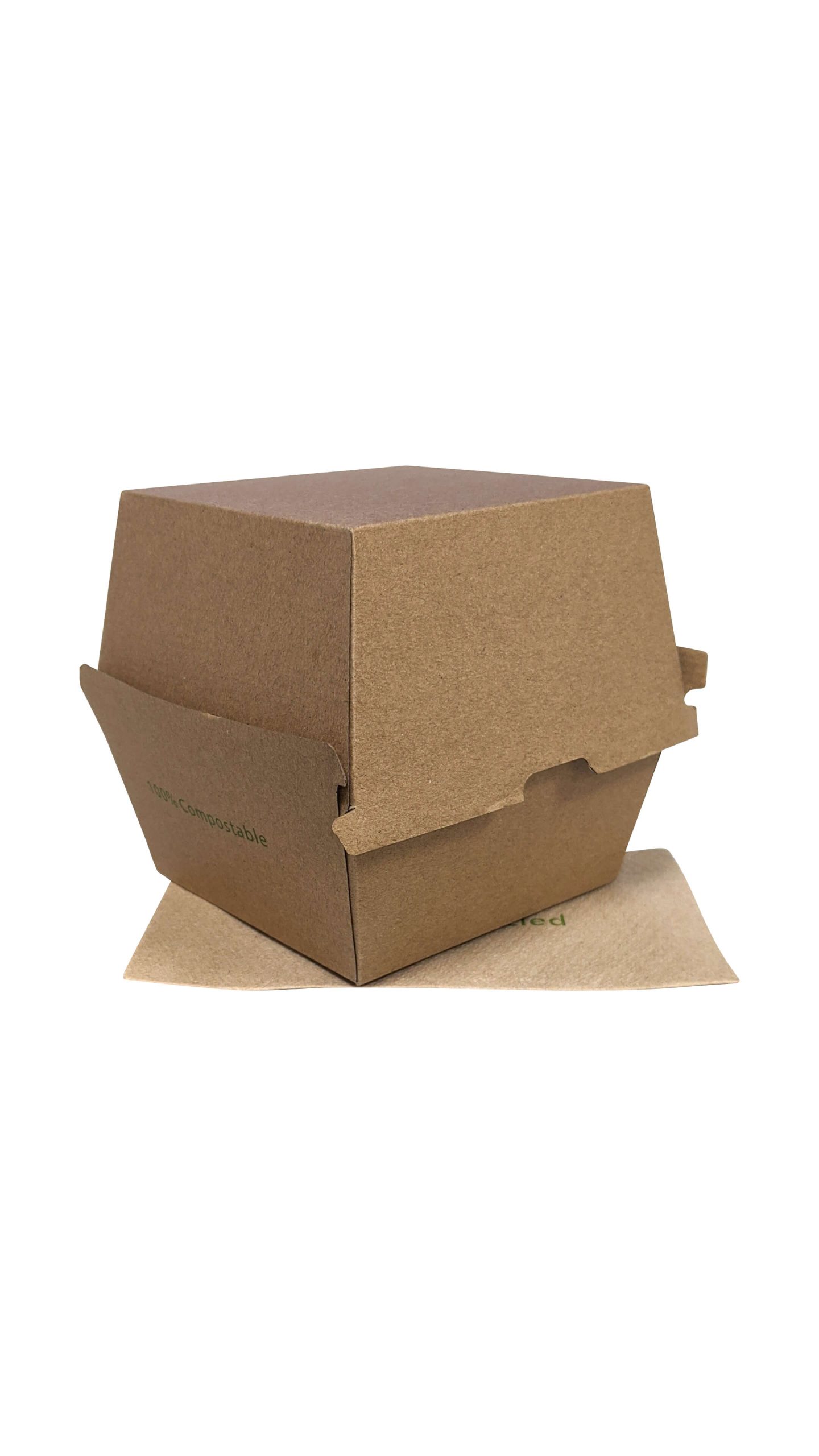 BURGER-BOX-BRNTALL- Tall Burger Box 10x10x12cms