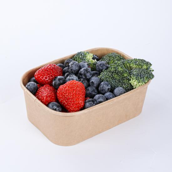 1000cc Rectangular Brown Paper Tubs