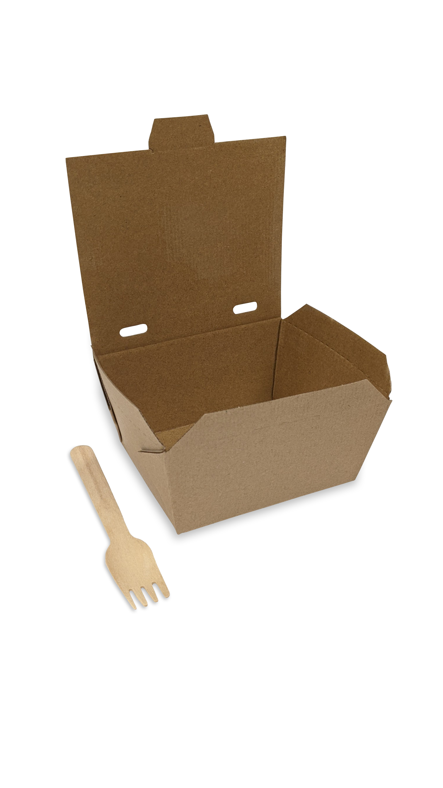 CFB-SQ1300-Corrugated 1300cc Rectangular Food Box Brown  13×13 x7cm