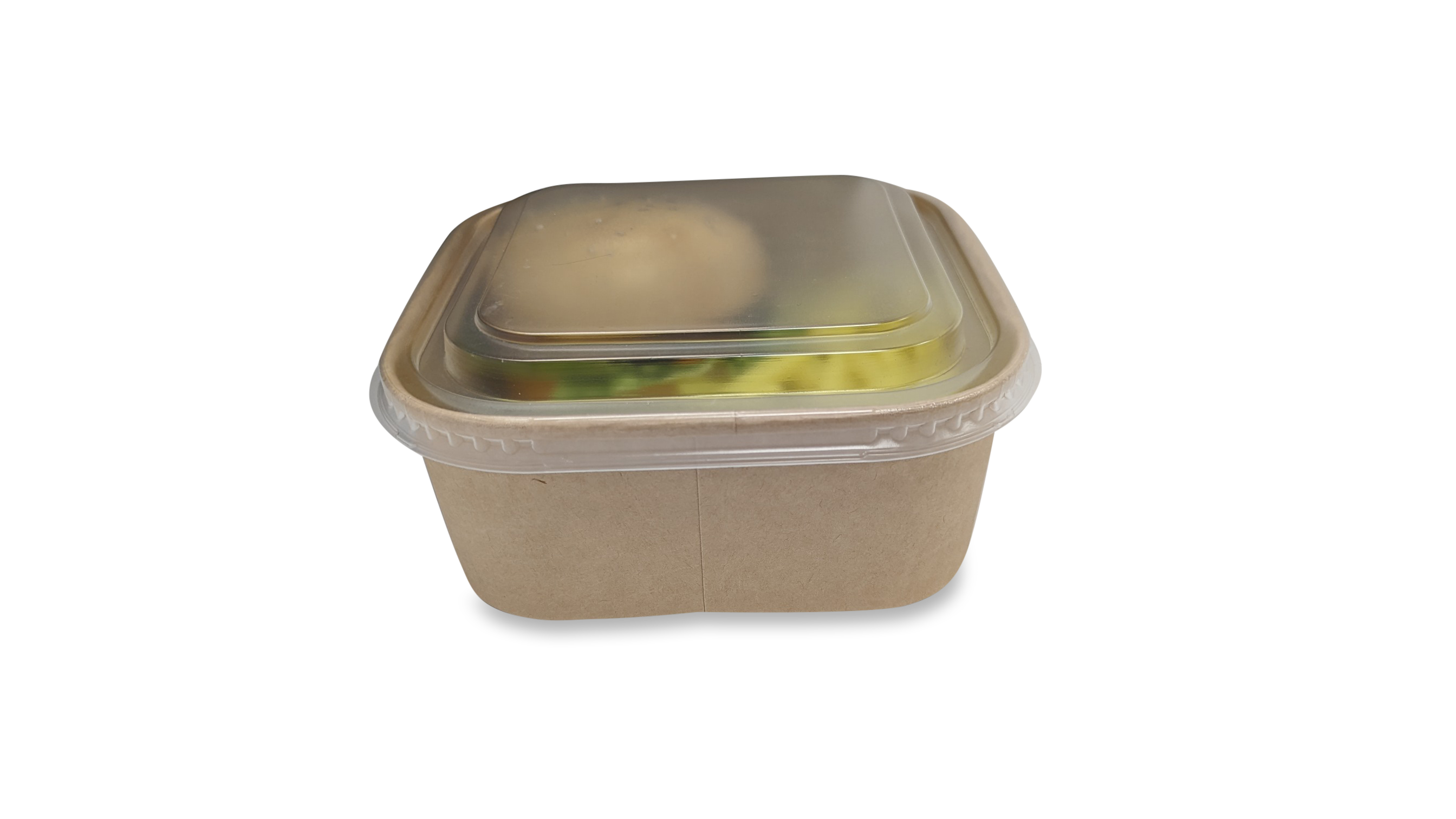 TUB1000SQ-BRN Square Brown  Paper Tub 1000cc(150)